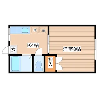 メーゾン台原【1階】の間取り