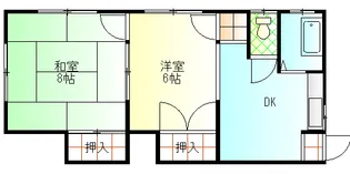 太八アパート【1階】の間取り