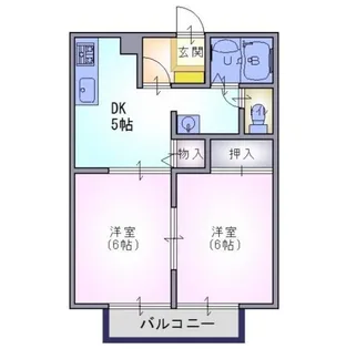 ガーデンコートA【1階】の間取り