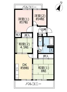 URグリーンタウン槇島【4階】の間取り