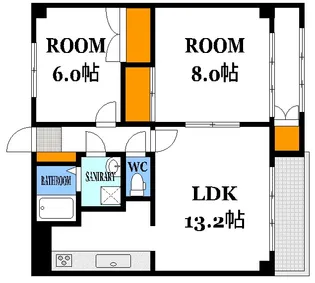 メリベール永田【4階】の間取り