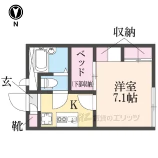 レオパレスK・K【2階】の間取り