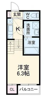 ハーモニーテラス十番II【2階】の間取り