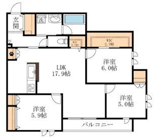 (仮称)末長4丁目メゾン【2階】の間取り