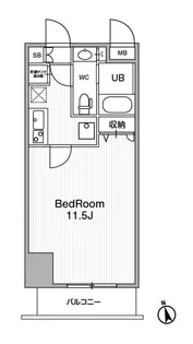 アーバンフラッツ池袋プレミアム【6階】の間取り