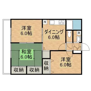 フラワーマンション【1階】の間取り