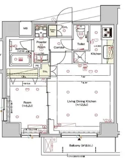 シーフォルム 三ノ輪【9階】の間取り