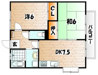 ディオール境川【1階】の間取り