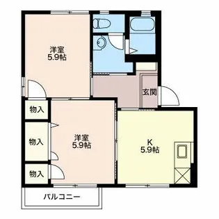 プロシードKEN D【2階】の間取り