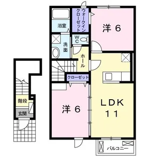 ユニゾンIV【2階】の間取り