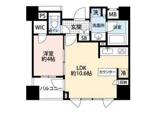 ディアクオーレ乃木坂【5階】の間取り