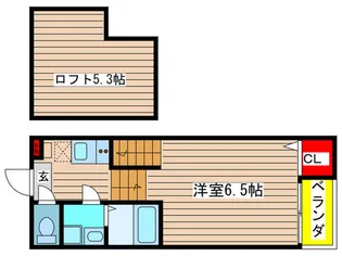 ハーモニーテラス元八事II【2階】の間取り