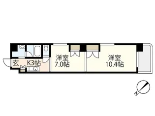 ル クール上幟町【8階】の間取り
