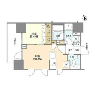 ピアース麻布EAST【3階】の間取り