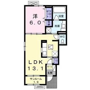 レジデンス楡の木III【1階】の間取り