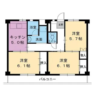 ビレッジハウス下管池5号棟【4階】の間取り