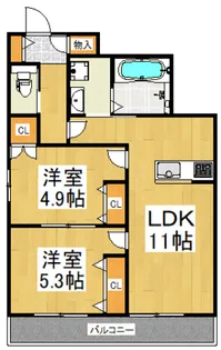 カトルセゾン【1階】の間取り
