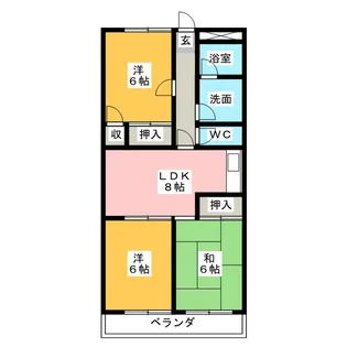 東長根壱番館【4階】の間取り