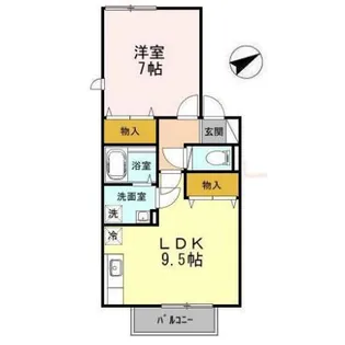 プチセジュール洲先町【2階】の間取り