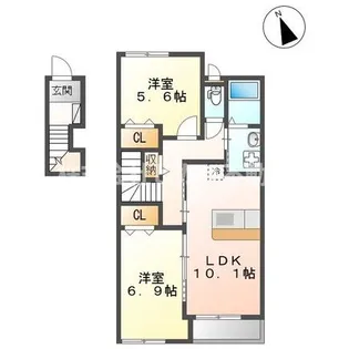 翠 ミドリ【2階】の間取り