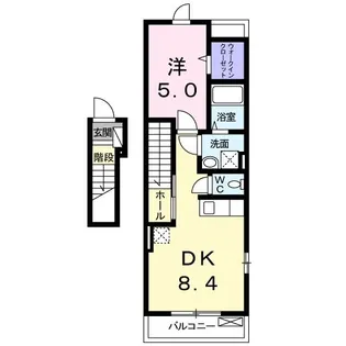 シャイン・ヴィレッジB【2階】の間取り