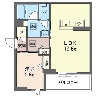 アルル【1階】の間取り