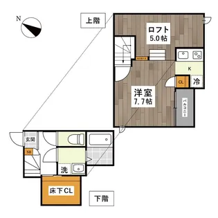 ADC日赤通ミュウ【1階】の間取り