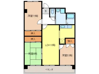 セゾン長良川【6階】の間取り