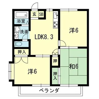 エステートピア植木【1階】の間取り