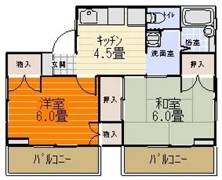 KKハイツ【2階】の間取り