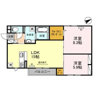 Avenir城北【2階】の間取り