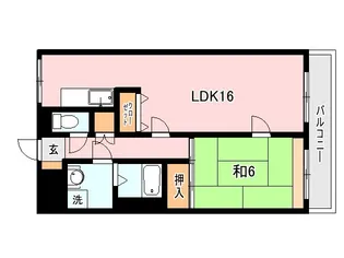 DELPHI鴨池I【6階】の間取り