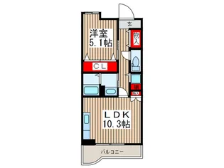 ラ・ソレイユさいたま【4階】の間取り