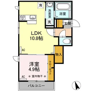 ルミエール西新宿【2階】の間取り