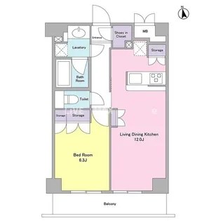 シティカレント代官山【3階】の間取り