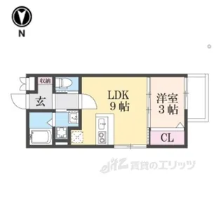 CHOUCHOUMAKINOSAKA【1階】の間取り