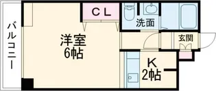 CUBO松陰【2階】の間取り