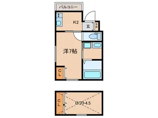 宝勝ハイツ【3階】の間取り