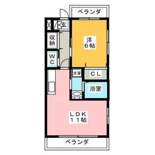コーポミツワVI【4階】の間取り