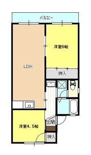 ベルサイユ田中【1階】の間取り