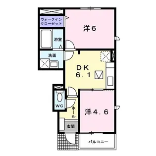 ベルフラワー I【1階】の間取り