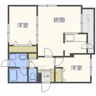 センティード北郷【2階】の間取り