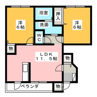 梅の香 I棟【1階】の間取り