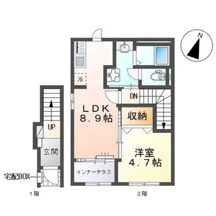 飛龍 高坂(東松山市高坂アパート新築工事)【2階】の間取り