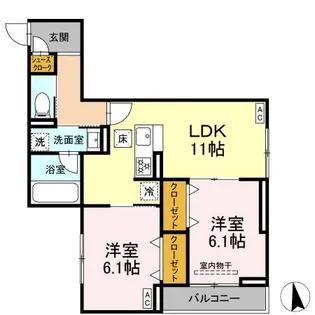 スリジエ【1階】の間取り