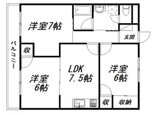 パークサイド高木【3階】の間取り