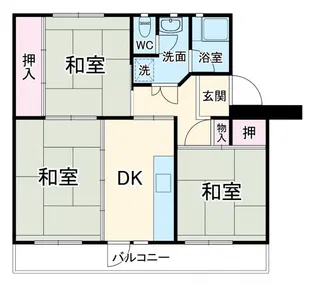 千葉ニュータウン小室ハイランドB-2号棟【5階】の間取り