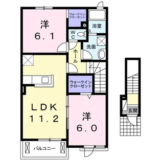 エスパシオA【2階】の間取り