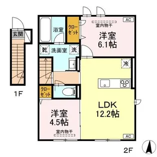 TORISIA青森中央【2階】の間取り