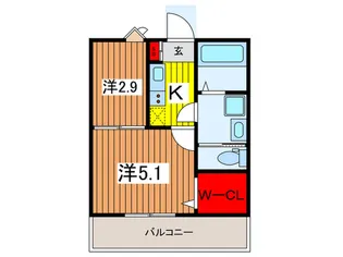 Leben浦和鈴谷【1階】の間取り